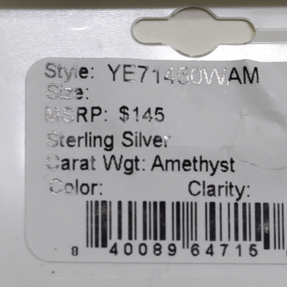 Amethyst and Sterling Silver Earrings Savvy Cie NWT Nordstrom - Picture 4 of 4